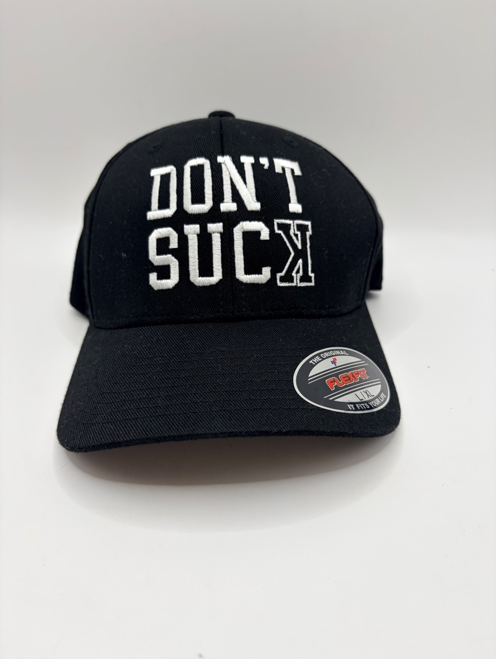 Don't Suck Clothing Flexfit Black Hat Size L-XL
